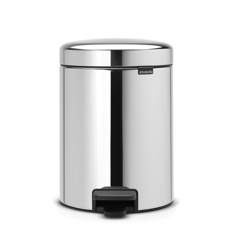 Abi Brabantia pedaalemmer newicon 5 liter brilliant steel metalen binnenemmer