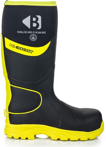 Buckbootz werklaars bbz8000 s5 zwart geel | zwart geel | maat 42 - 00.176.111.42