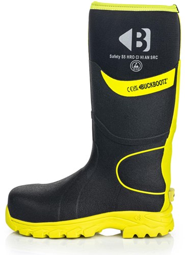 Buckbootz werklaars bbz8000 s5 zwart geel | zwart geel | maat 47 - 00.176.111.47