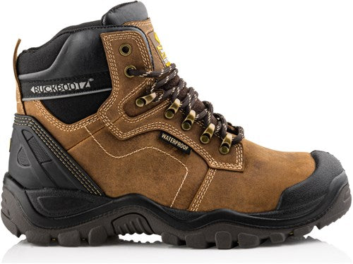 Buckbootz werkschoen bsh009 hoog s3 + kn | zwart bsh009bk | maat - 00.176.032.46