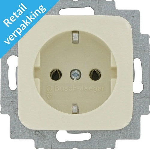 Busch Jaeger creme inbouw stopcontact ra - 4695000