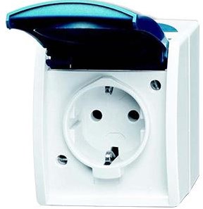 Busch Jaeger swd opbouw stopcontact ra blauw - 4696000