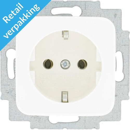 Busch Jaeger wit inbouw stopcontact ra - 4695500