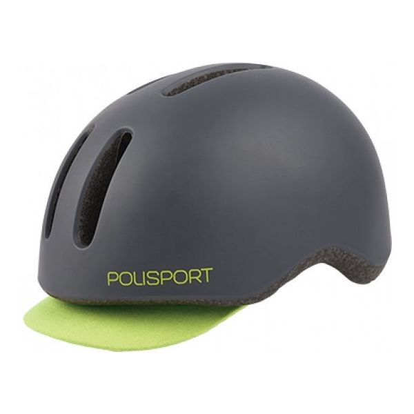 Polisport helm Commuter mat grijs fluo geel L 58-61cm