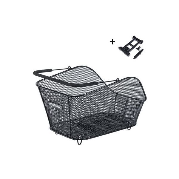 BASIL Fietsmand icon m met mik bevestiging 13 liter 39 x 24 x 14 - zwart