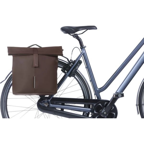 BASIL Dubbele fietstas city mik 28-32 liter - roasted brown