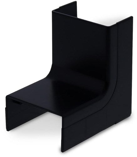 Enzo Canalit systeem25 binnenbocht met bodemstuk 25x13mm zwart - 4745710