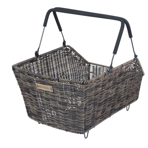 BASIL Fietsmand cento rattan look multi system 41 x 25 x 12 cm - bruin