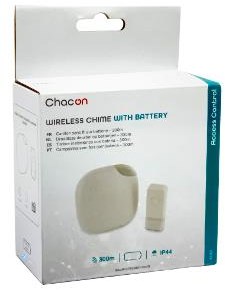 Enzo Chacon draadloze deurbel set 100m design wit + flits - 8415021