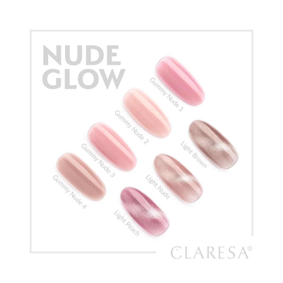Claresa uv led gellak 5ml nude glow - gummy nude 4