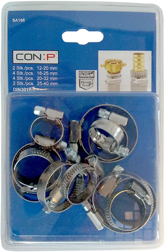 CON:P set spanringen (mix 10 stuks) rvs - sa166