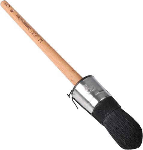 Copenhagen Pro classic patentpuntkwast | maat 20 | zwart chinees varkenshaar | fsc houten steel - 23.102.20