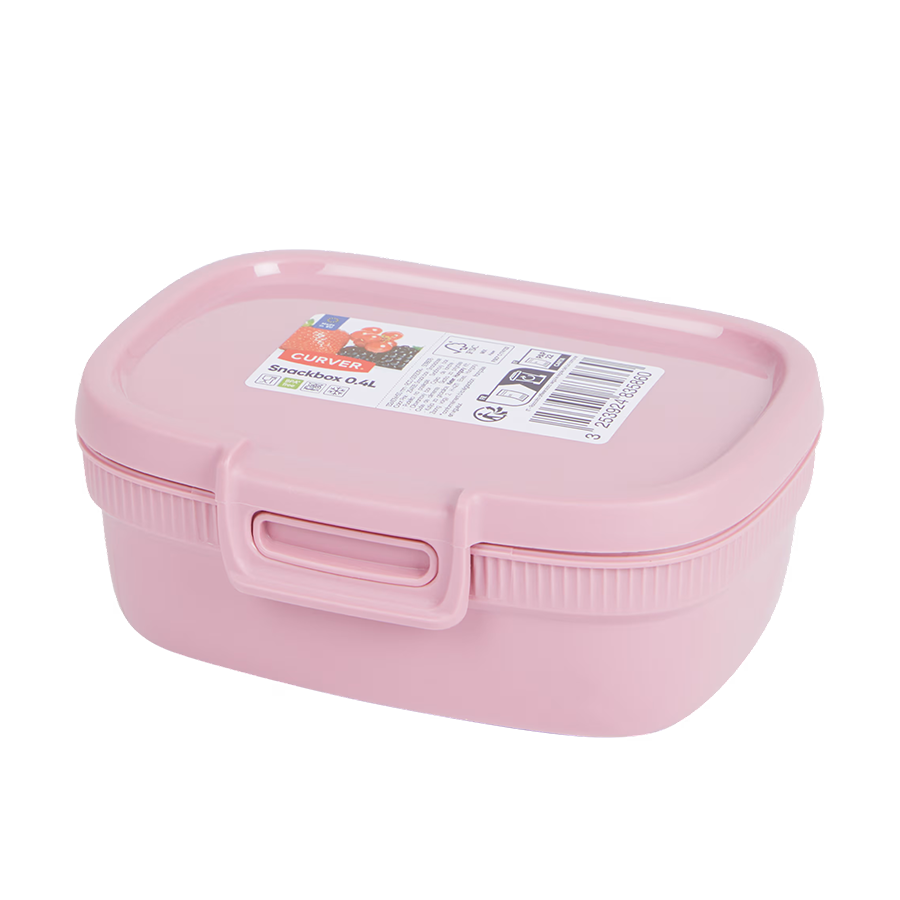 Pic Curver snackbox 0,4 liter roze 10x13x5cm
