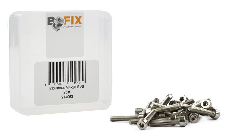 Bofix Inbusbout m4 x 20 rvs
