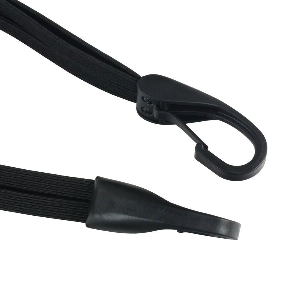 Widek snelbinder met grote veiligheids haak en 4 banden. zwart 57cm