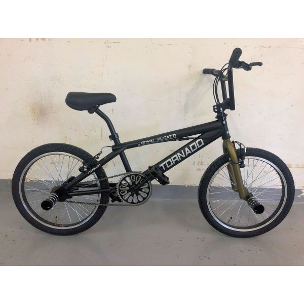 Royal Bmx fiets -bugatti tornado freestyle 20 inch - mat zwart brons