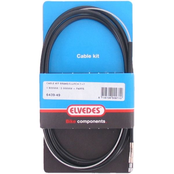 Elvedes Koppelingskabel remkabel extra flexibel 1800 2250mm v-nippel - 2 meter (op kaart)