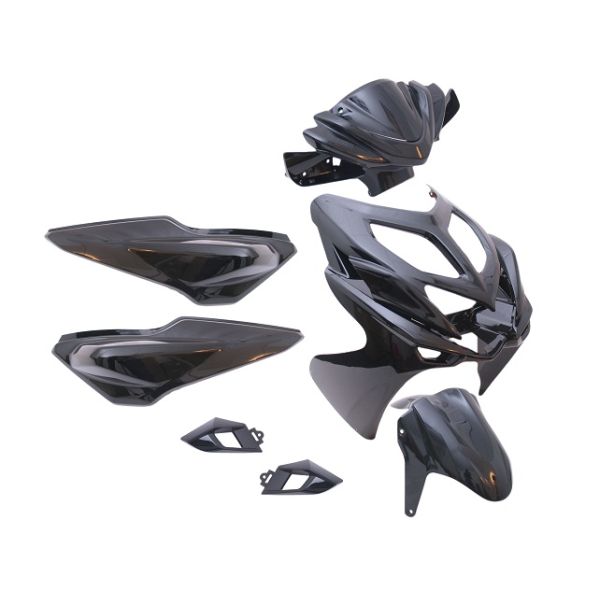 Edge Plaatset 9-delig yamaha aerox-r vanaf bouwjaar 2014 - metallic zwart