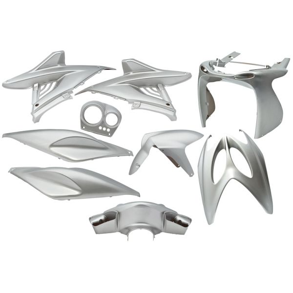 Edge Plaatset 9-delig voor yamaha aerox tot bouwjaar 2014 - zilver metallic