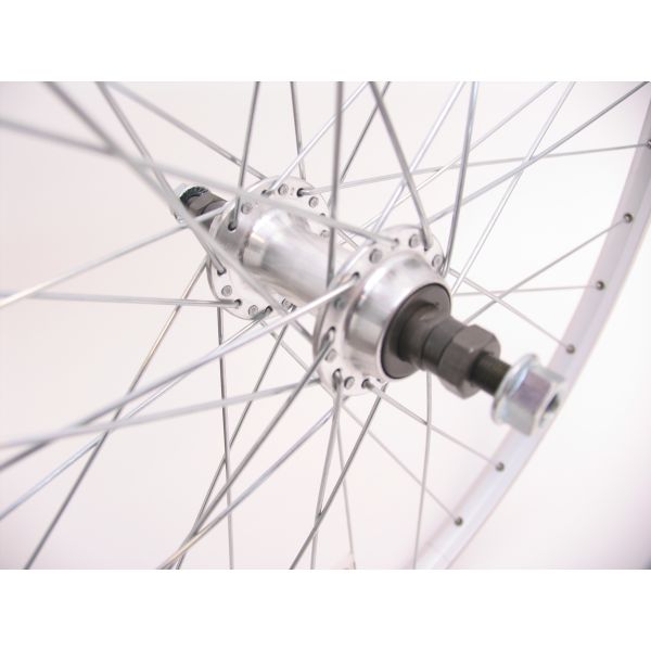 Achterwiel 28 x 1 4 ZAC19 Freewheel vast - zilver