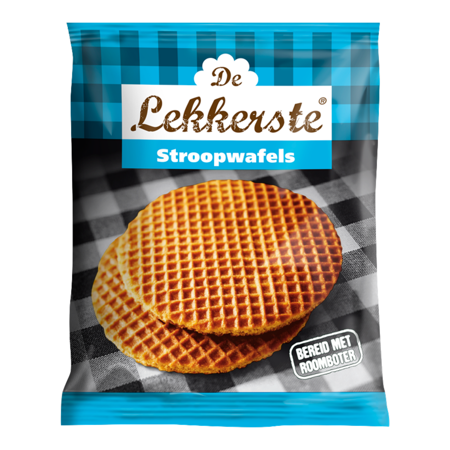 De Lekkerste roomboter stroopwafels 80gr (24x 2 stuks)