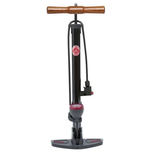 Mijnenpieper Fietspomp around retro pressure met universele pompkop en nanometer - 165 psi 11 bar - zwart