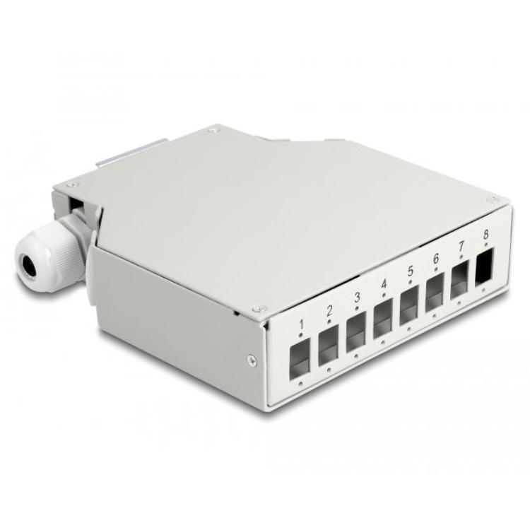 Imp Delock lwl verdelerbox, 8x sc slex lc duplex.