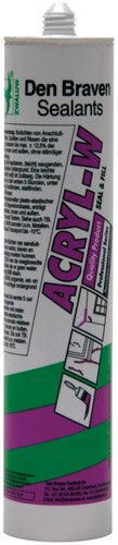 Den Braven zwaluw acryl-w 310ml zwart - 10052301 - 10052301