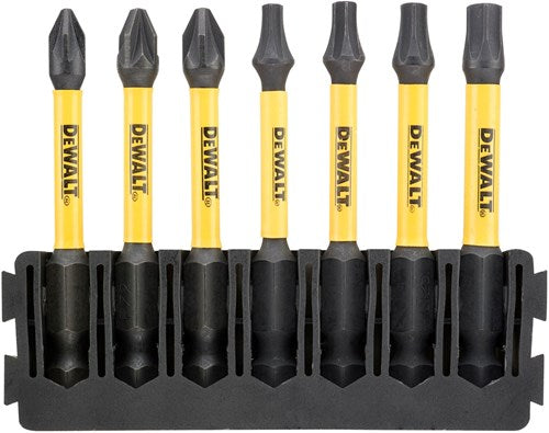 DeWalt Accessoires bitset | houder + impact torsion | 57 mm | pz1 x1, pz2 x2, t15 x1, t20 x1, t57 x1, t30 x1 - dt70823-qz