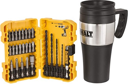DeWalt Accessoires dt70707-qz | 25-delig bitset in tough case cassette | met thermische mok - dt70707-qz