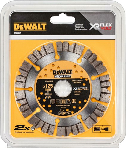 DeWalt Accessoires extreme runtime diamantblad | gesegmenteerd | ø125 mm 22.2 mm (dcg200) - dt90294-qz