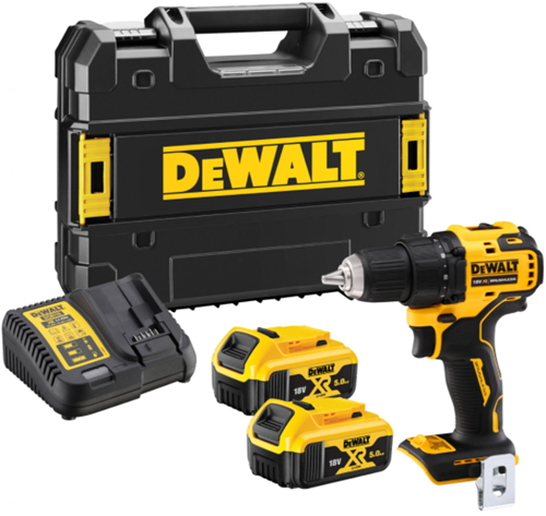 DeWalt dcd708p3t | compacte schroef- boormachine | 18v xr | brushless | 3x 5.0ah | in tstak dcd708p3t