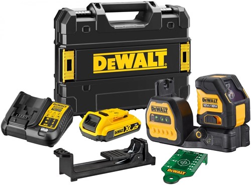 DeWalt dce088d1g18 | accu kruislijnlaser | groen | 12 18v | xr | 2.0 ah - dce088d1g18-qw
