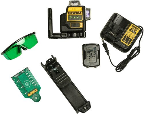 DeWalt dce089d1g zelfnivellerende kruislijnlaser 12v 1x 2.0ah accu - groene laser - dce089d1g-qw