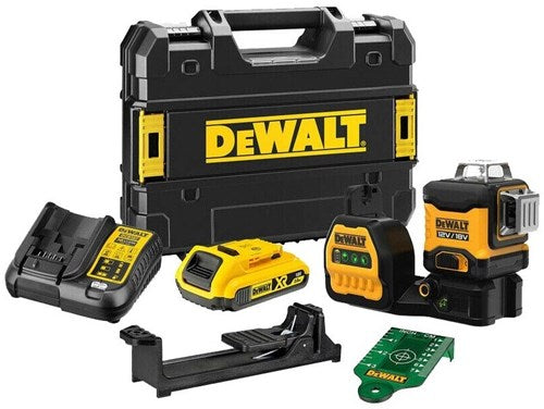DeWalt dce089d1g18 | accu kruislijnlaser | groen | 12 18v | xr | 2.0 ah | li-ion - dce089d1g18-qw