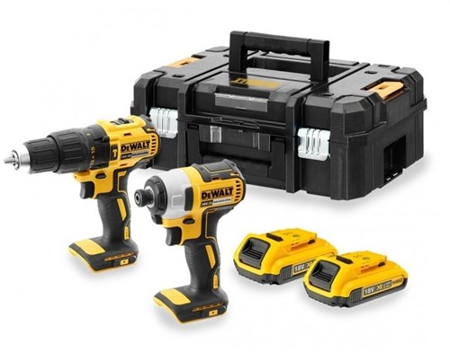 DeWalt dck2060d2t accu combiset 18v 2.0ah li-ion in koffer - dcd778 + dcf787 - dck2060d2t-qw