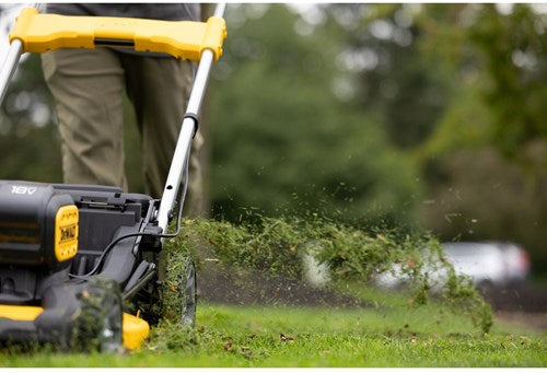 DeWalt dcmwsp156w2-qw accu grasmaaier | 2x18v | 53 cm |met wielaandrijving | 2x 8,0ah accu + lader - dcmwsp156w2-qw