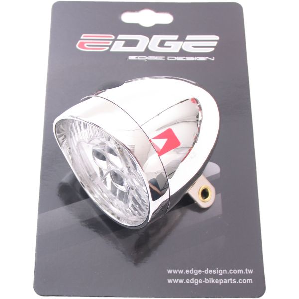 Edge Koplamp retro 3 led aan uit - incl. batterijen - chroom