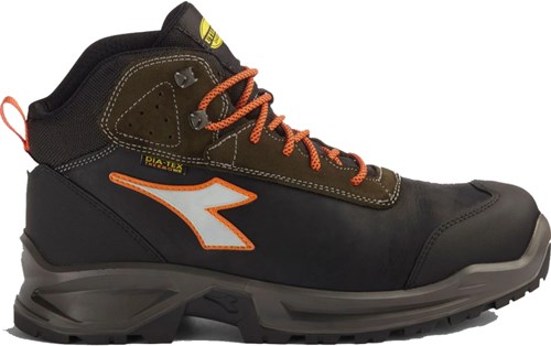 Diadora werkschoen sport diatex 181120 mid s3 (zwart groen) | zwart groen | maat 45 - 8053607615964