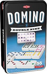 Tactic spel - domino double nine in blik