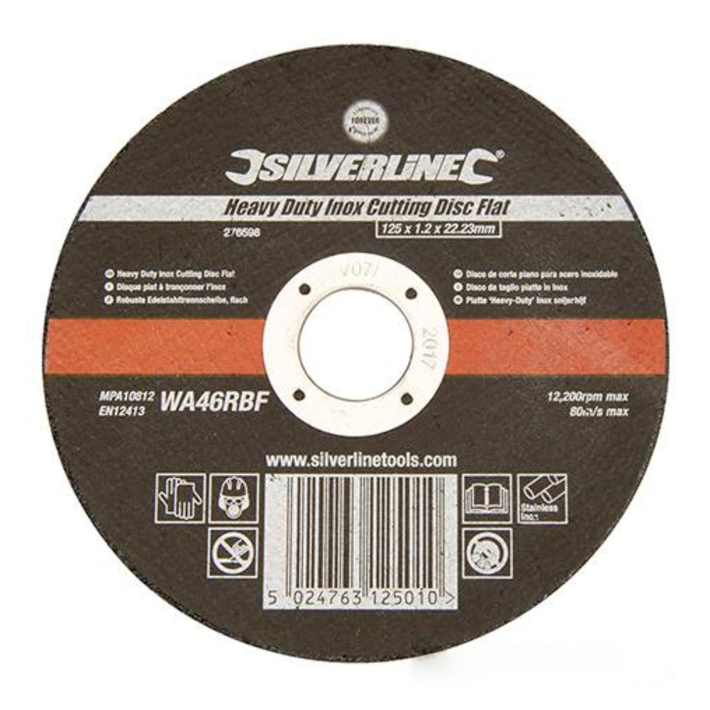 Doorslijpschijf - 12200 Rpm - Ø 125 mm