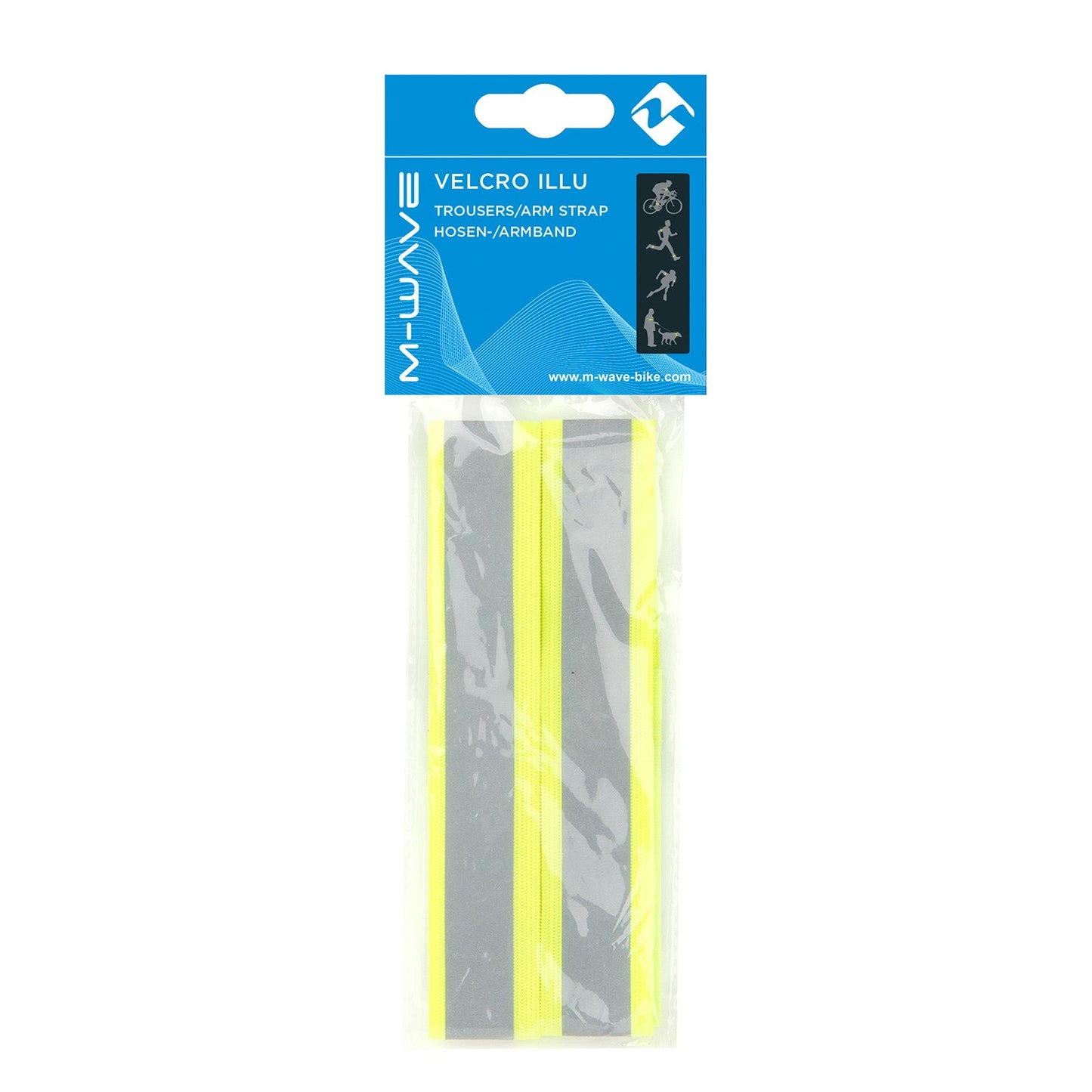 Messingschlager M-wave veiligheids arm- beenband met reflectie strepen en klitteband