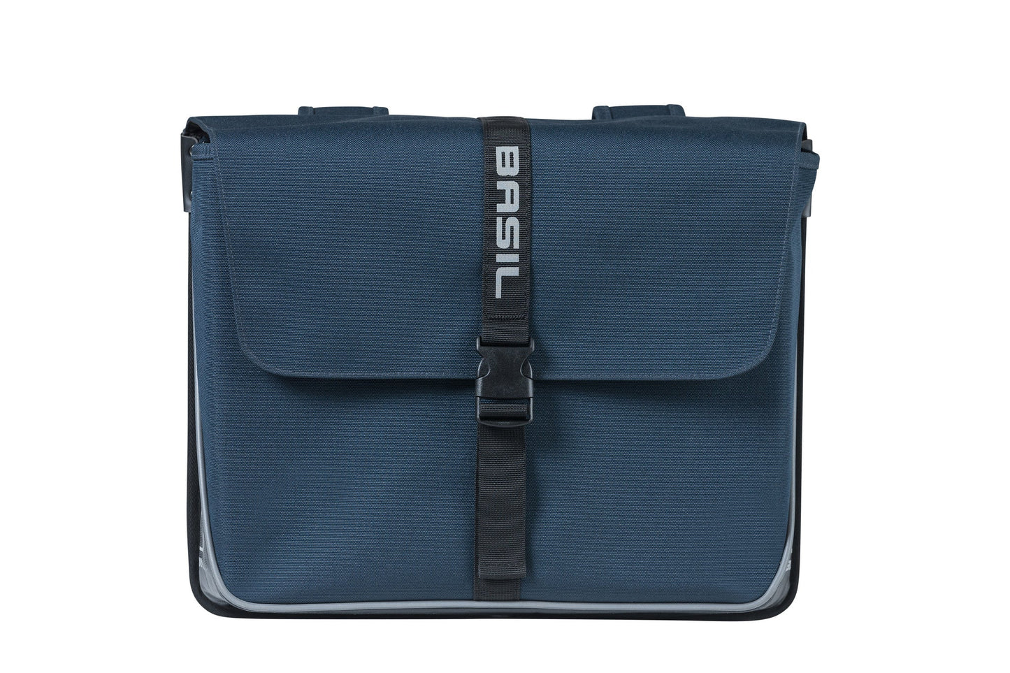 Basil Forte dubbele fietstas, waterafstotend, navy blauw zwart, 35L