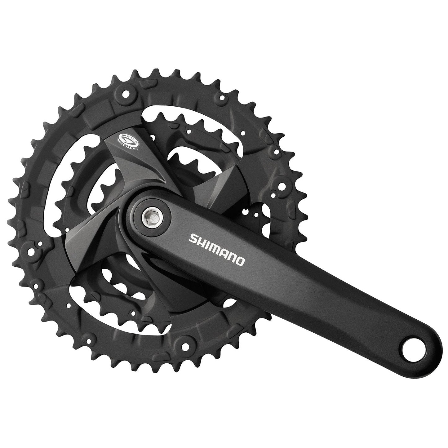 Messingschlager Shimano fc-m371 kettingwiel set 9 spd. 175 mm. 44 32 22t zwart (-6mm diep)