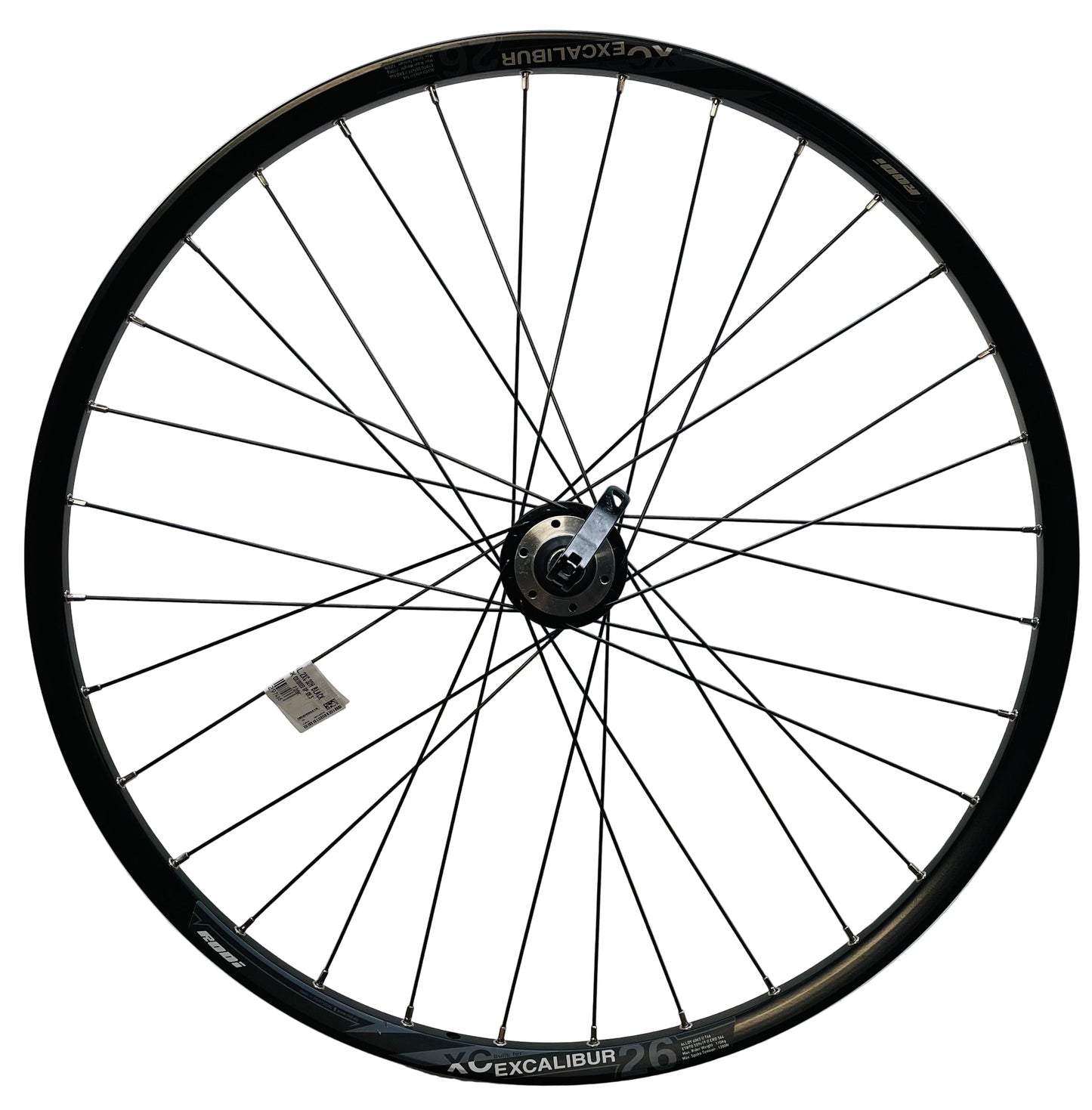 Rodi Achterwiel 26 - 559x19 iis excalibur 2xc db600 qr zwart schijfrem cassette