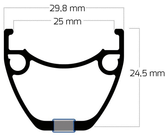 Ryde B.V. Velg 28' - 14 622 zac25 aluminium zwart disc