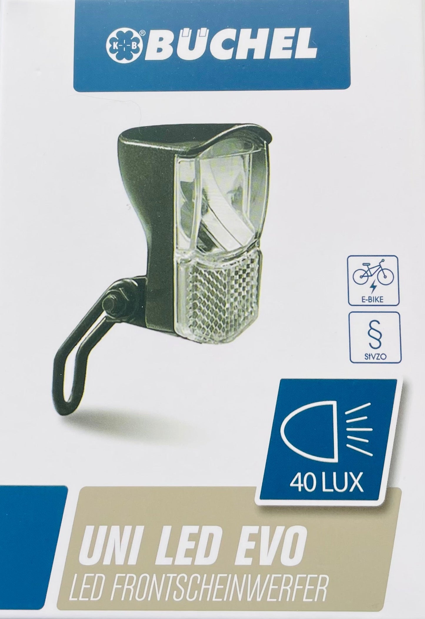 Büchel GmbH Co. Koplamp büchel uni led evo e-bike | 40 lux | 6-48v | stvzo