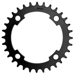Messingschlager Samox e-bike kettingblad nw 38t bcd 104 mm. 1 2x3 32 en 11 128 aluminium zwart