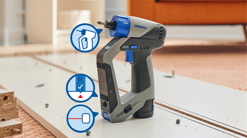 Dremel blueprint 12v borstelloze 3-in-1 schroef-boormachine dd12 | 12v 2,0ah accu + snellader + 9 schroefbits - f013dd12ja