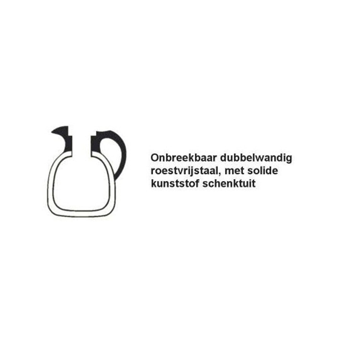 Cater-Profi Isoleerkan rvs met zwarte schroefdop 1l